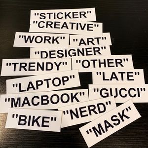 Pro Quality Custom Off-White Style Stickers Pack